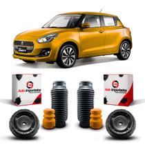 Par Kit Coxim Batente Batedor Suporte Reparo Superior Suspensão Amortecedor Dianteiro Suzuki Swift 2014 2015