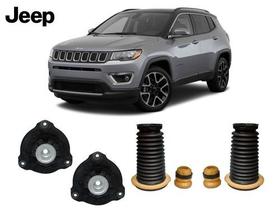 Par Kit Coxim Batente Coifa Amortece Dianteiro Jeep Compass 2016 2017 2018 19