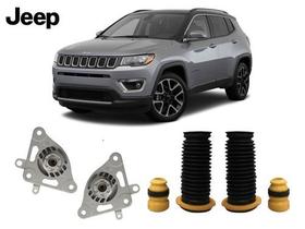 Par Kit Coxim Batente Coifa Amortecedo Traseiro Jeep Compass 2016 2017 2018 2019