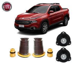 Par Kit Coxim Batente Coifa Amortecedor Dianteiro Fiat Toro 2016 2017 2018