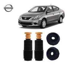 Par Kit Coxim Batente Coifa Dianteiro Nissan Versa 2011 2012 2013 2014