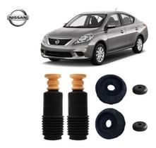 Par Kit Coxim Rolamento Batente Coifa Dianteiro Nissan Versa 2011 2012 2013