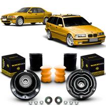 Par Kit Coxim Suporte Batedor Rolamento Original Axios Batente Coifa Amortecedor Dianteiro BMW 323i E36 1997 1998 1999