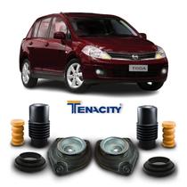 Par Kit Coxim Suporte Rolamento Batente Coifa Suspensão Dianteira Nissan Tiida Hatch 2007 2008 2009 2010 2011 2012 2013