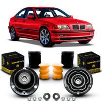 Par Kit Coxim Suporte Rolamento Original Axios Batente Coifa Amortecedor Dianteiro BMW 328i E46 1998 1999 20002001