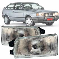 Par Kit Farol Dianteiro Volkswagen Gol Saveiro Parati Voyage G1 Quadrado de 91 92 93 94 95 96 97 Lente em Vidro Par Kit Farol Dianteiro Volkswagen Gol Saveiro Parati Voyage G1 Quadrado de 91 92 93 94 95 96 97 Lente em Vidro