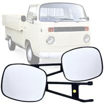 Par Kit Retrovisor Kombi Pick-Uo Cabrita 76 78 80 82 84 86 90 92 94 96 com Espelho em Antimônio
