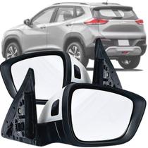 Par Kit Retrovisor Lateral Chevrolet Tracker 2021 2022 Regulagem Elétrico com Sensor de ponto Cego e Capa Prime ou Vinho