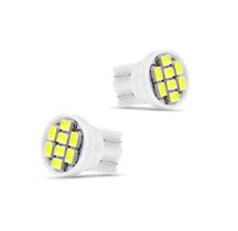 Par Lâmpada Automotiva T10 Cabeça Reta 8Led 12V Super Branca Par Lâmpada Automotiva T10 Cabeça Reta 8Led 12V Super Branca
