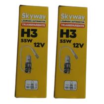 Par Lâmpada Automotiva Transparente H3 55w 12v Par Lâmpada Automotiva Transparente H3 55w 12v