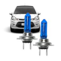 Par Lâmpada de Farol H7 Super Branca 55W Efeito Xênon Citroen C3 C4, Sandero, Peugeot 208 Par Lâmpada de Farol H7 Super Branca 55W Efeito Xênon Citroen C3 C4, Sandero, Peugeot 208