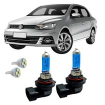 Par Lâmpada Farol De Milha LED Super Branca 4300K HB4 Carro