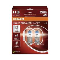 Par Lampada Farol Osram Night Breaker Laser H3 55W 3200k Par Lampada Farol Osram Night Breaker Laser H3 55W 3200k