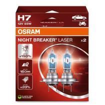 Par Lampada Farol Osram Night breaker Laser H7 55W 3900k