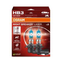 Par Lampada Farol Osram Night breaker Laser HB3 60W 3200k
