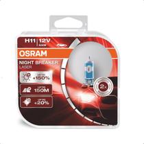 Par lampada h11 12v nightbreaker 150% + luz osram