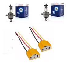 Par Lâmpada H4 100w 90w 12v Rallye Bosch + Soquete Cerâmica