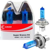 Par Lâmpada H4 12V 55W Super Branca 8500K - CINOY