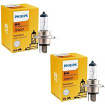 Par Lâmpada H4 Farol Carro Moto 12342C1 12V 60/55W Philips