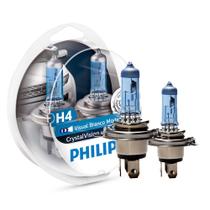 Par Lampada H4 Philips Crystal Vision Ultra 4100K 12V 55/60W W5W