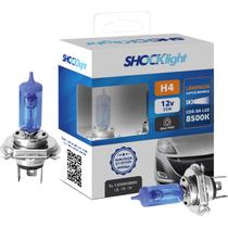 Par Lampada H4 Super Branca Shocklight 8500k 12v 60/55w