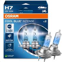 Par Lâmpada Halógena Osram Cool Blue Intense H7 55W 12V Efeito Led Xenon Branco Frio Reposição Uso Universal