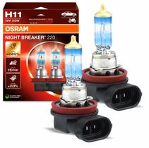 Par Lâmpada Halógena Osram Night Breaker +220% Luz H11 55W 12V Par Lâmpada Halógena Osram Night Breaker +220% Luz H11 55W 12V