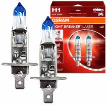 Par Lâmpada Halógena Osram Night Breaker Laser +150% Luz H1 55W 12V Par Lâmpada Halógena Osram Night Breaker Laser +150% Luz H1 55W 12V