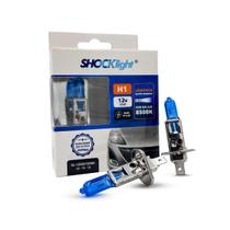 Par Lâmpada Halógena Super Branca 8500k H1 55w Shocklight