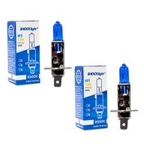 Par Lâmpada Halógena Super Branca 8500k H1 55w Shocklight
