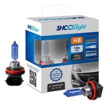 Par lampada halogena super branca h8 12v 55w shocklight 120008sbba