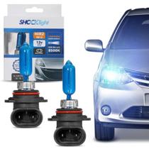 Par Lâmpada Halógena Super Branca HIR 9012 12V 55W PX22D 8500K Shocklight