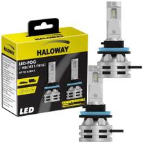 Par Lâmpada Haloway LED Fog H8 H11 H16 Luz Branca Fria 12/24V 12,5W 6500K