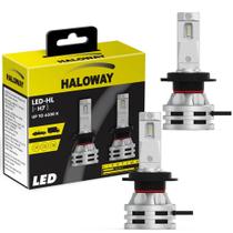 Par Lâmpada Haloway LED H7 Luz Branca Fria 12V 12.5W 6500K