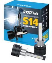 Par Lampada Headlight S14 Nano H1 6000k 3600 Lumens 32w 12v