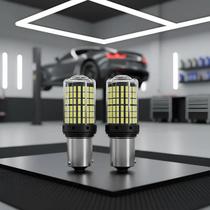 Par lampada led 1 polo luz de ré mais forte 144 leds branca 6000k 12v 24v p21w