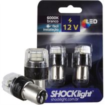 Par Lâmpada Led 2 Polos Branca 1157 16 Leds Shocklight 12V - SLL-121157-BC Par Lâmpada Led 2 Polos Branca 1157 16 Leds Shocklight 12V - SLL-121157-BC