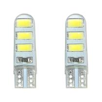 Par Lampada Led Automotiva T10 Pingão Lanterna Meia Luz Placa com 6 Leds 12w 2 Unidades