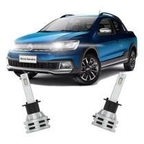 Par Lâmpada LED Farol Alto Saveiro Cross 2017/2022 6500K Haloway