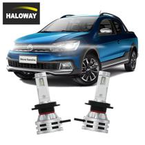 Par Lâmpada LED Farol Baixo Saveiro Cross 2017/2022 6500K Haloway