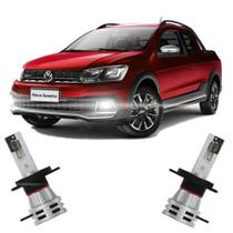 Par Lâmpada Led Farol Milha Saveiro Cross 2017/2022 6500K Haloway