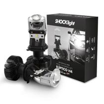 Par Lâmpada LED H4 6500K 12V 5200 Lúmens 36w Projetor Canhão Elíptico