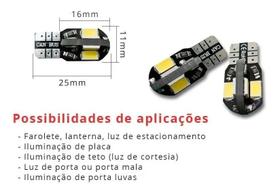 Par Lâmpada Led Pingo T10 8 Leds Canbus Canceller Placa Teto
