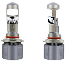 Par Lampada Led Projetor H4 Mini Canhao 6000K 9000Lm 12V 24V