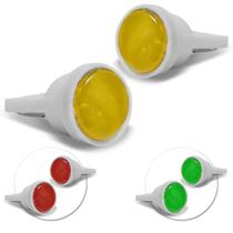 Par Lâmpada LED T10 Cob 0,10W 12V Verde Vermelho Amarelo Luz Baixa Meia Luz