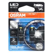 Par Lampada Led T10 Osram Cool Blue Super Branca Automotiva Pingão Esmagada Lanterna Meia Luz 12V