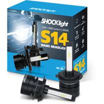 Par Lâmpada Nano Led Shocklight S14 H1 H3 H4 H7 H11 H27 HB3 HB4