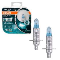 Par Lampada Osram Cool Blue Intense H1 55W 12V PX26d Halogena Mais Brilho Luz 2 Unidades