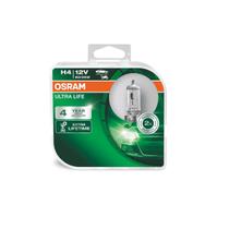 Par Lampada Osram H4 Ultra Life 60/55W 12V P43t Halogena 2 Unidades Alta Durabilidade Alto Baixo