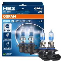 Par Lâmpada Osram Halógena HB3 9005 Cool Blue Intense 60W 12V Luz Branca Automotiva Farol Carro Alta Visibilidade